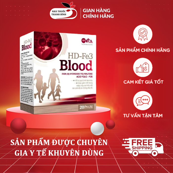 [CHÍNH HÃNG] SẮT ỐNG HD - FE3 BLOOD BỔ MÁU