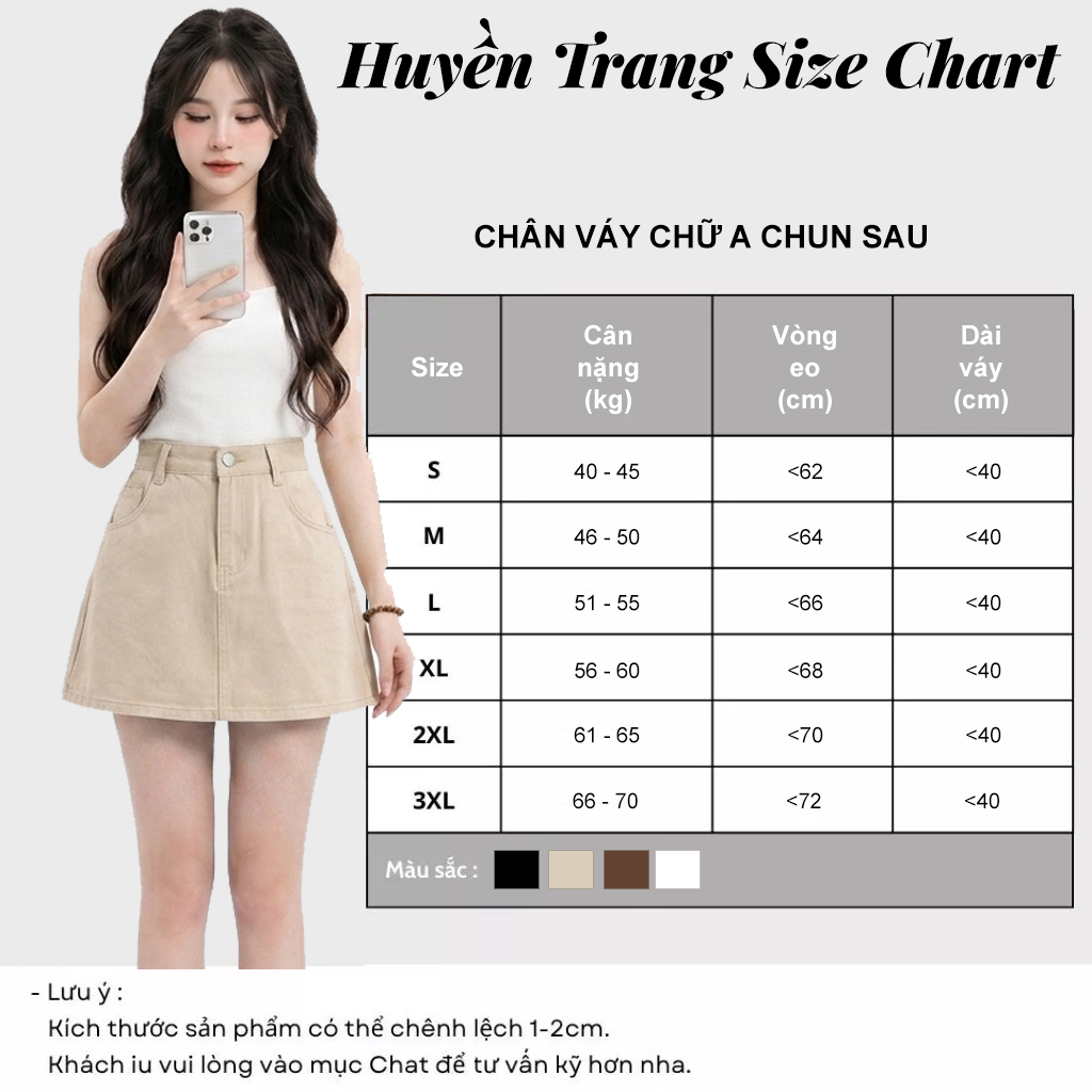 Chân Váy Kaki Gió Dáng A Ngắn Cạp Cao Có Quần Trong Thoáng Mát Năng Động M889 | BigBuy360 - bigbuy360.vn