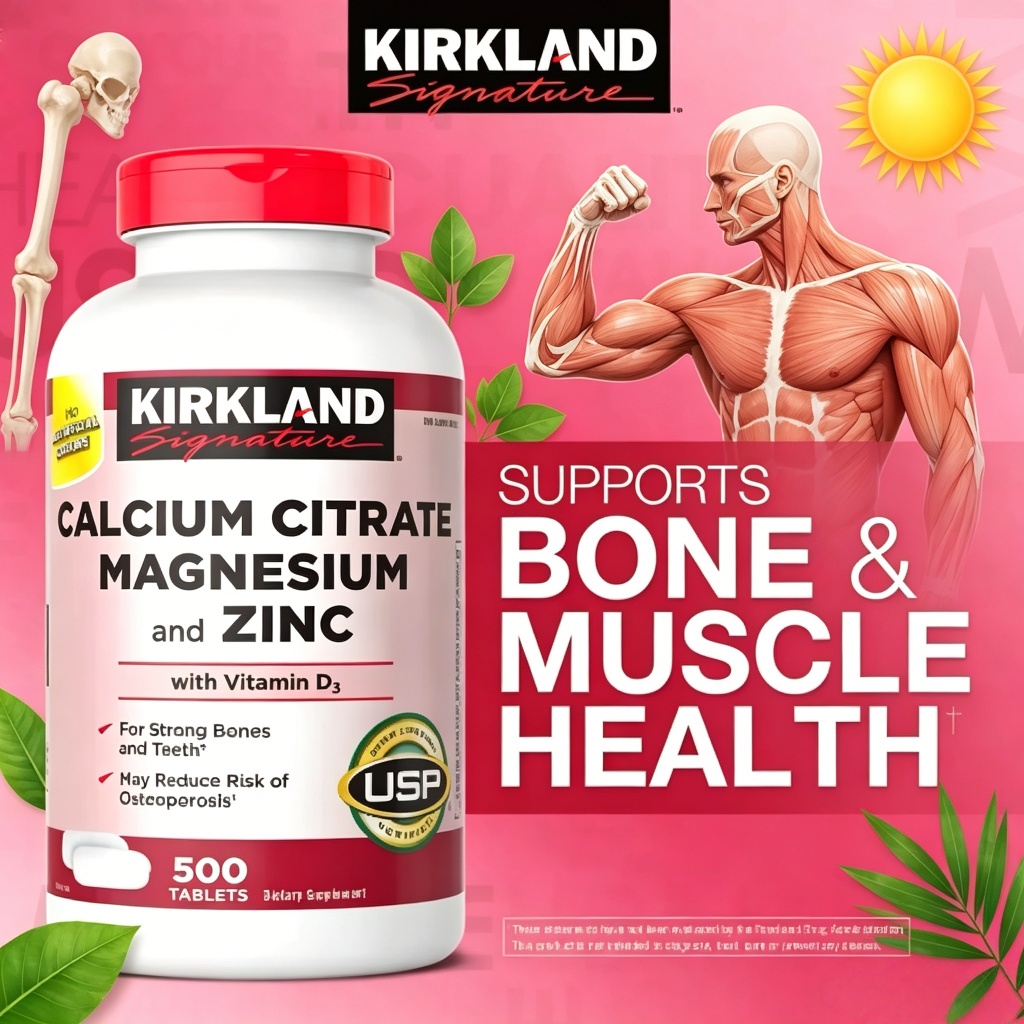 Viên uống Kirkland Calcium Citrate Magnesium and ZinC Mỹ 500 viên