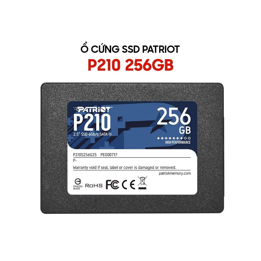 Ổ cứng SSD Patriot P210 256GB SATA III 2.5 inch P210S256G25 - Bảo hành 36 tháng