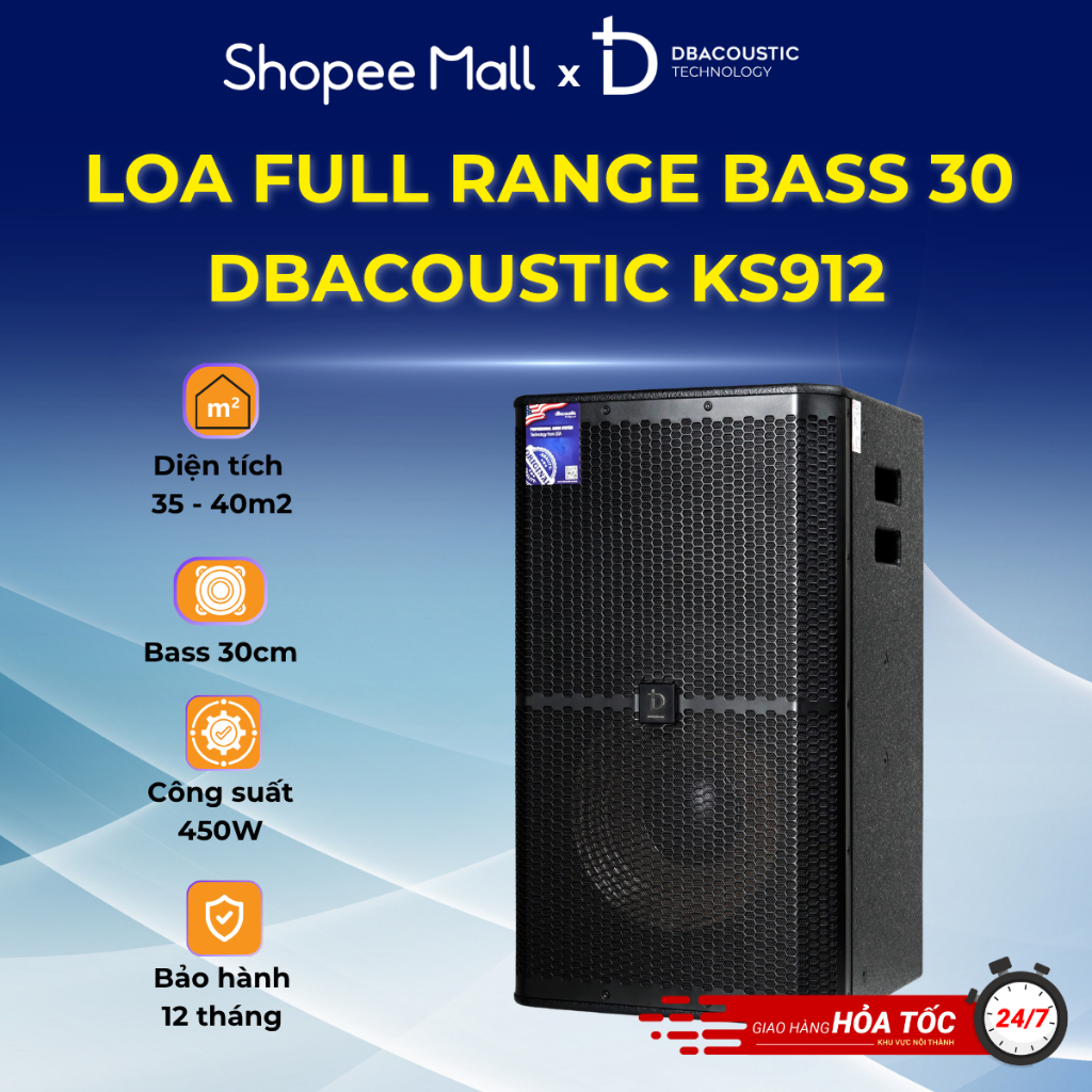 Loa DBacoustic KS912 (giá theo chiếc) - Bass 30cm - Công suất 450W - Chính hãng - BH 12 tháng