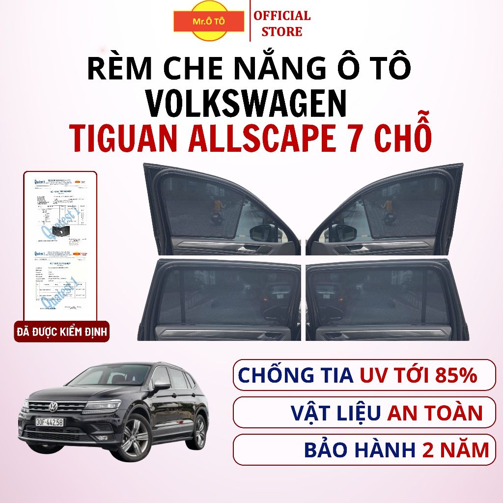 Rèm Che Nắng Xe Volkswagen Tiguan AllSpace 7 Chỗ Hàng Loại 1 MR.ÔTÔ -Bảo Hành 2 Năm