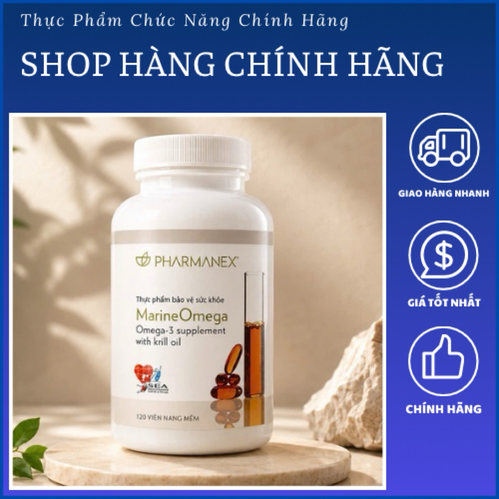 Tem Tiếng Việt - Omega nuskin Dầu nhuyễn thể Omega3 hộp 120 hỗ trợ tim mạch