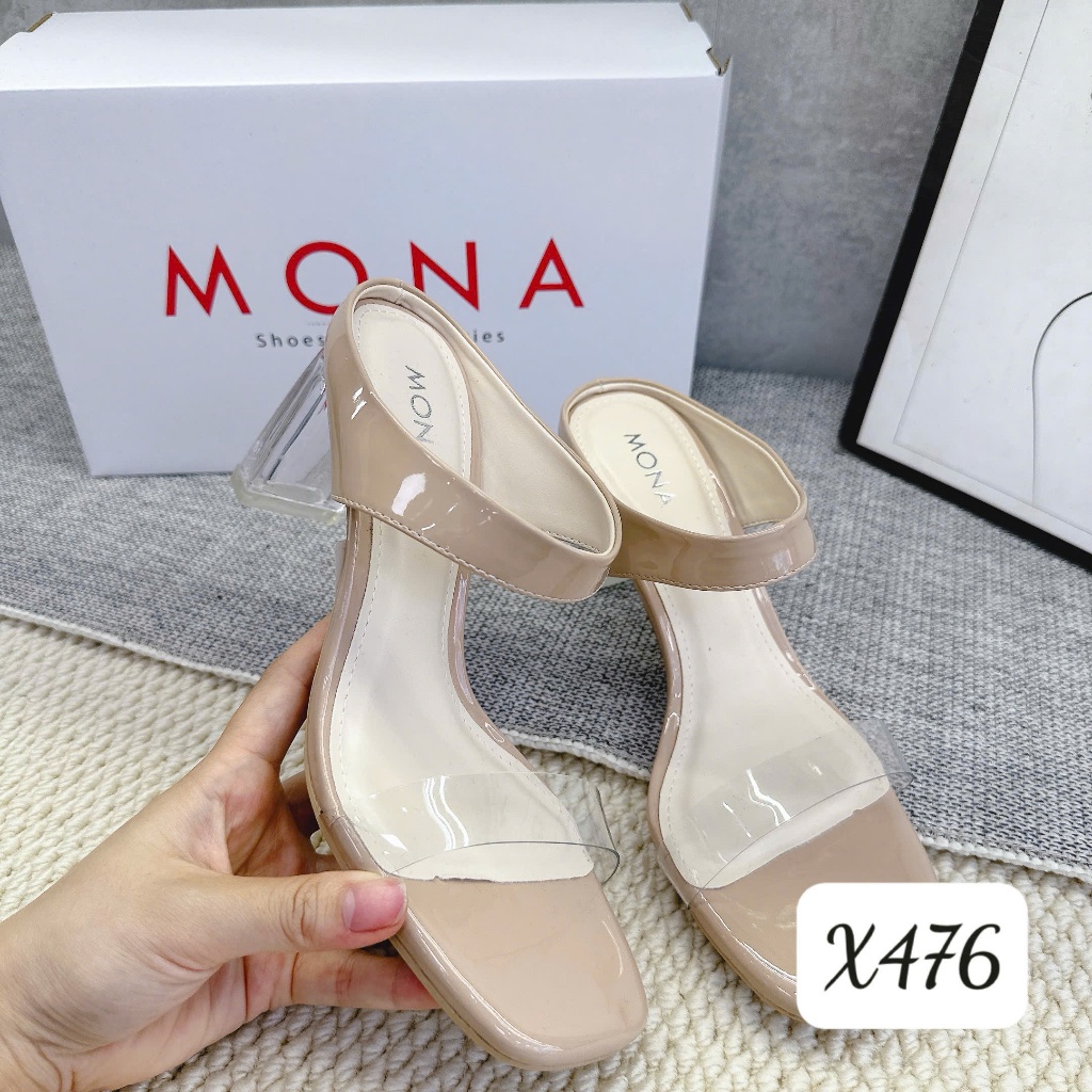 ISHOES Dép cao gót Mona quai trong 7p - X476