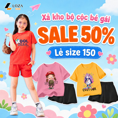 [XẢ KHO SIZE 150] Bộ đồ cho bé gái nhiều mẫu - Quần áo trẻ em nữ từ 30-35kg - Loza Kids XB008