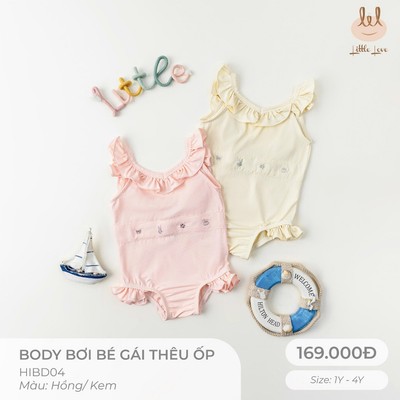 BỘ BƠI DÀNH CHO BÉ GÁI LIL LITTLE LOVE [ SIÊU MỀM, MÁT, MỊN CO DÃN VÀ THẤM HÚT TỐT] SZ 1Y - 4Y (HIBD04)