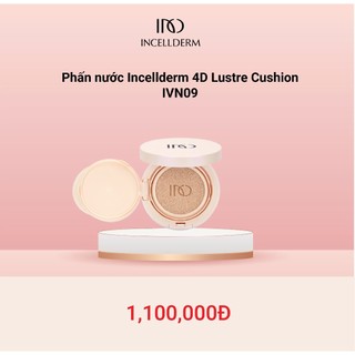 Phấn nước che phủ khuyết điểm, dưỡng da & chống nắng Incellderm 4D Lustre Cushion IVN09 hộp 1