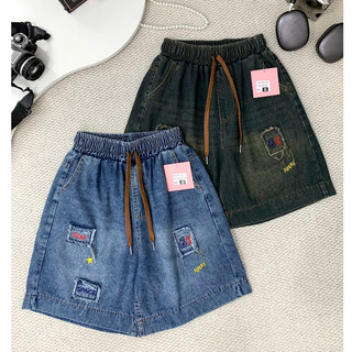 [AB-01] Quần ngố jeans lụa-cạp chun co dãn-size:40-78kg