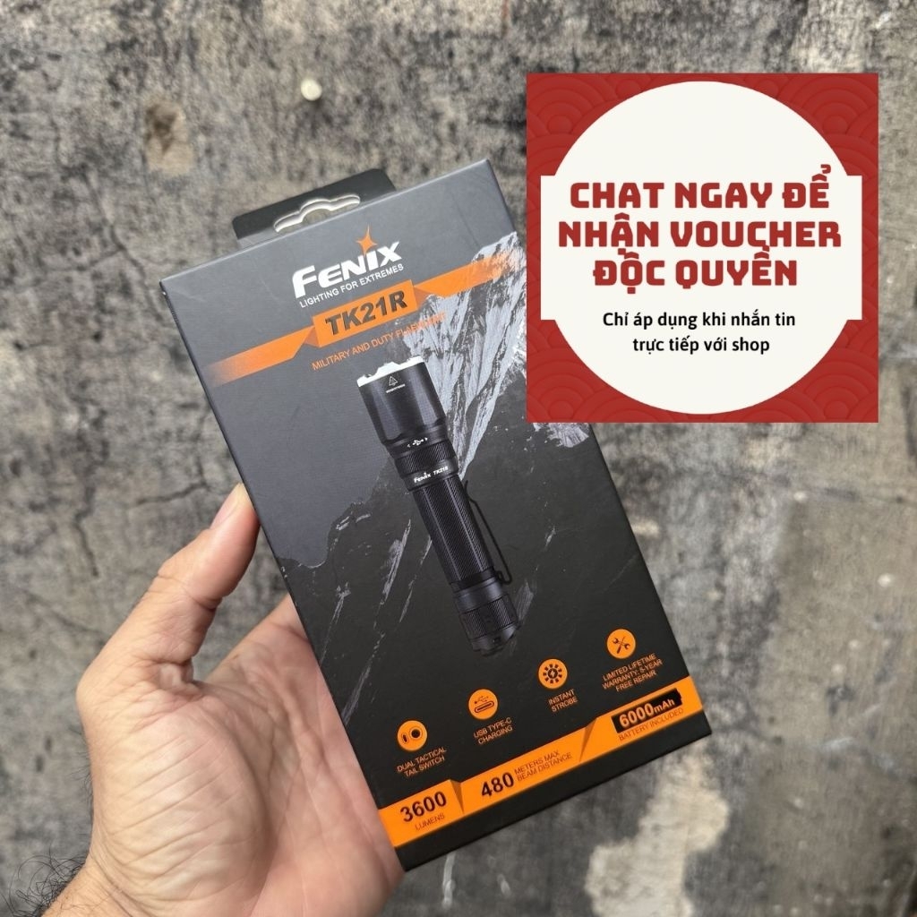 [Tặng Voucher] Đèn pin Fenix TK21R - 3600lumens ( nhắn tin để nhận giá tốt nhất )