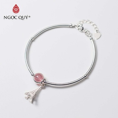 Vòng tay đá Thạch anh tự nhiên phối charm - Mẫu VC0929 - Ngọc Quý