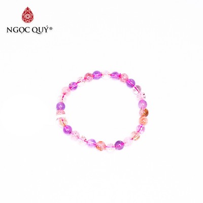 Vòng tay đá Super Seven tự nhiên phối charm - Mẫu VC0928 - Ngọc Quý