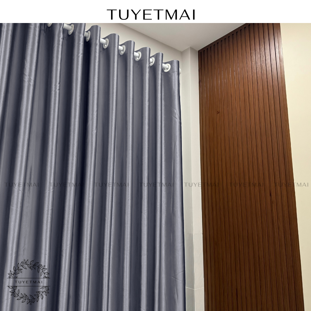 TM04 - Rèm phòng khách, màn ngăn phòng đẹp - Màu xám bạc ánh tím