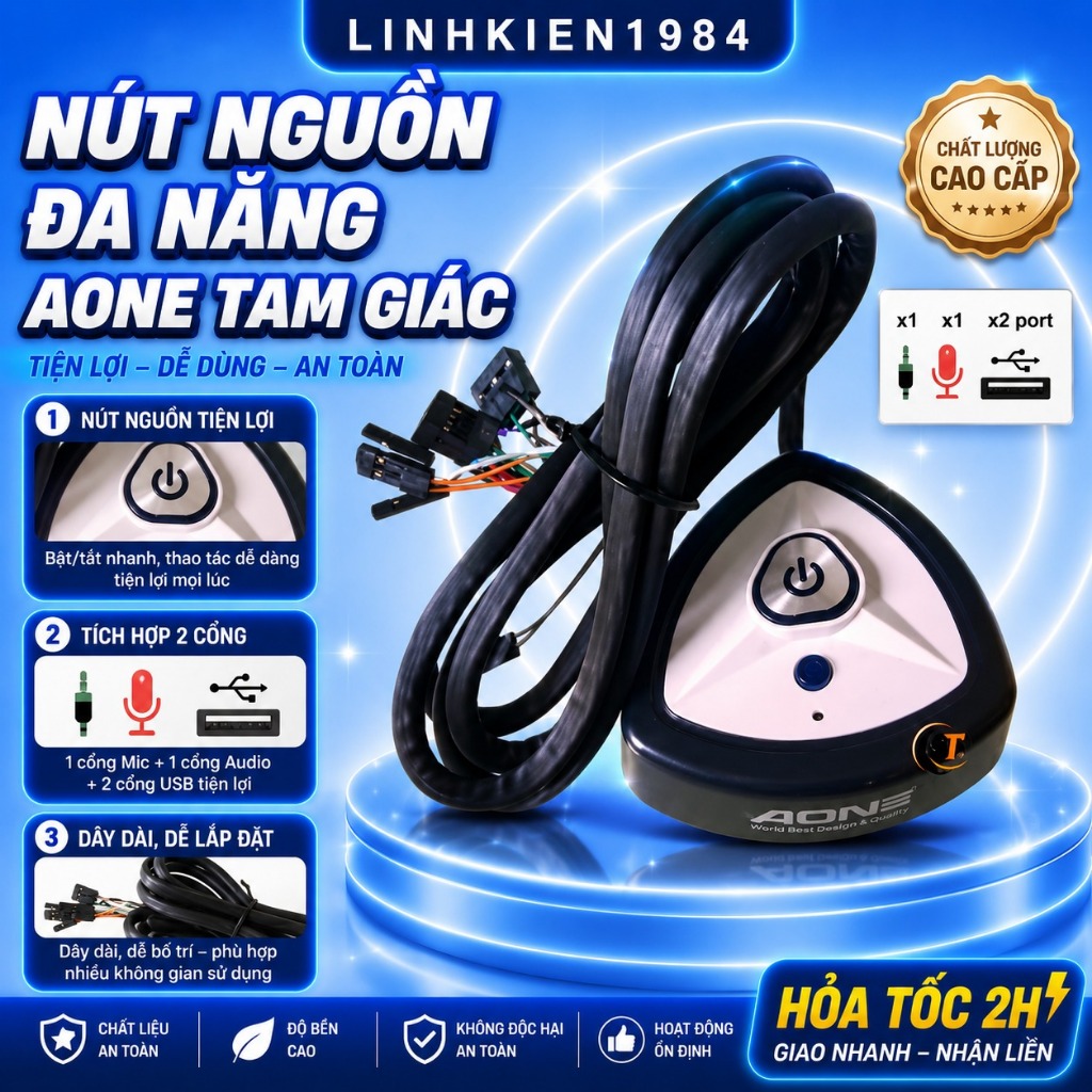 Nút nguồn aone đa năng vặn ốc | nút nguồn aone