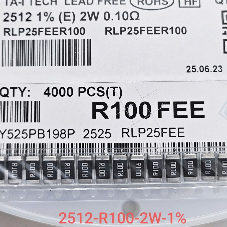 (Combo 10 con) Điện trở SMD 2512 - 0.1R R100 100 miliohms 100mR 2W sai số 1% (combo)