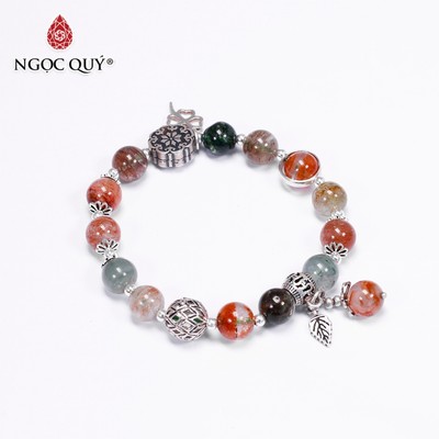 Vòng tay đá Thạch anh ưu linh tự nhiên phối charm - Mẫu VC0917 - Ngọc Quý