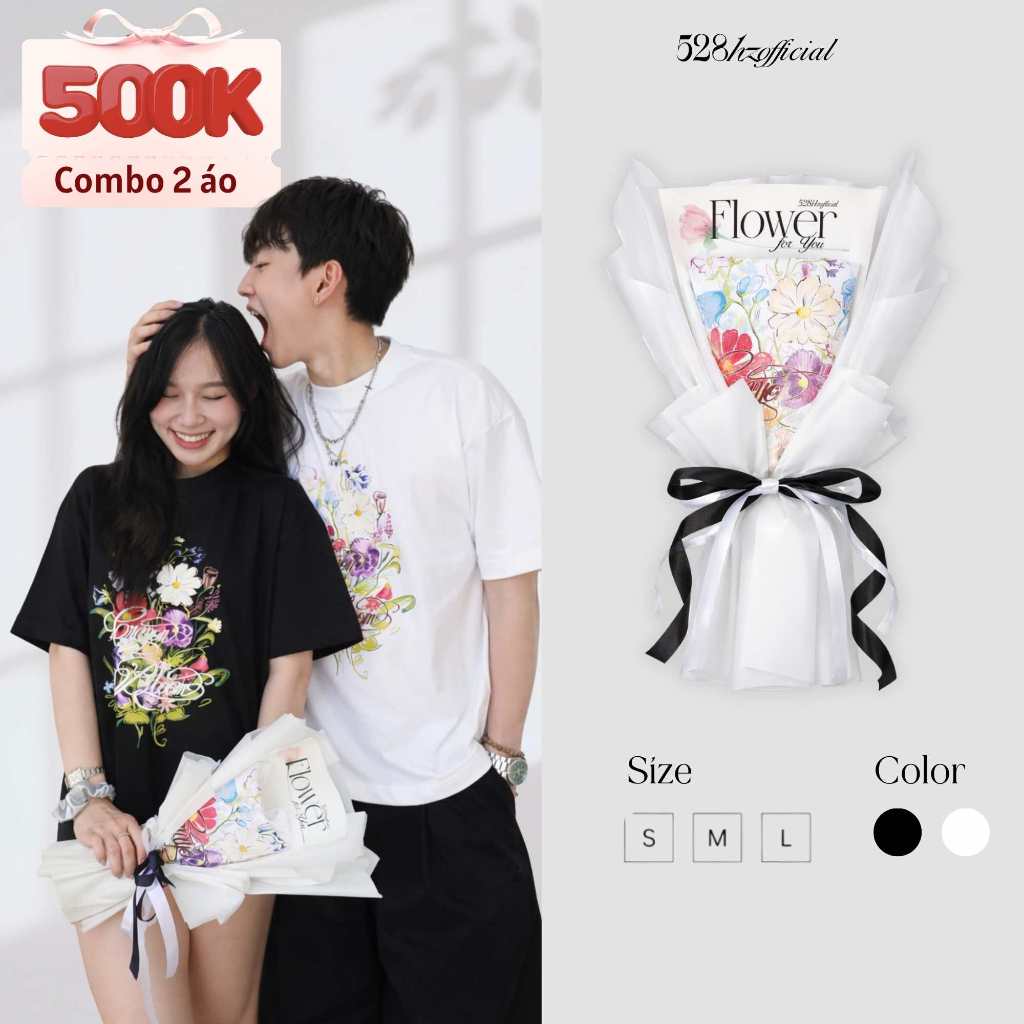 Áo Crayon 528Hz, local brand unisex màu trắng cho nam nữ, 100% cotton