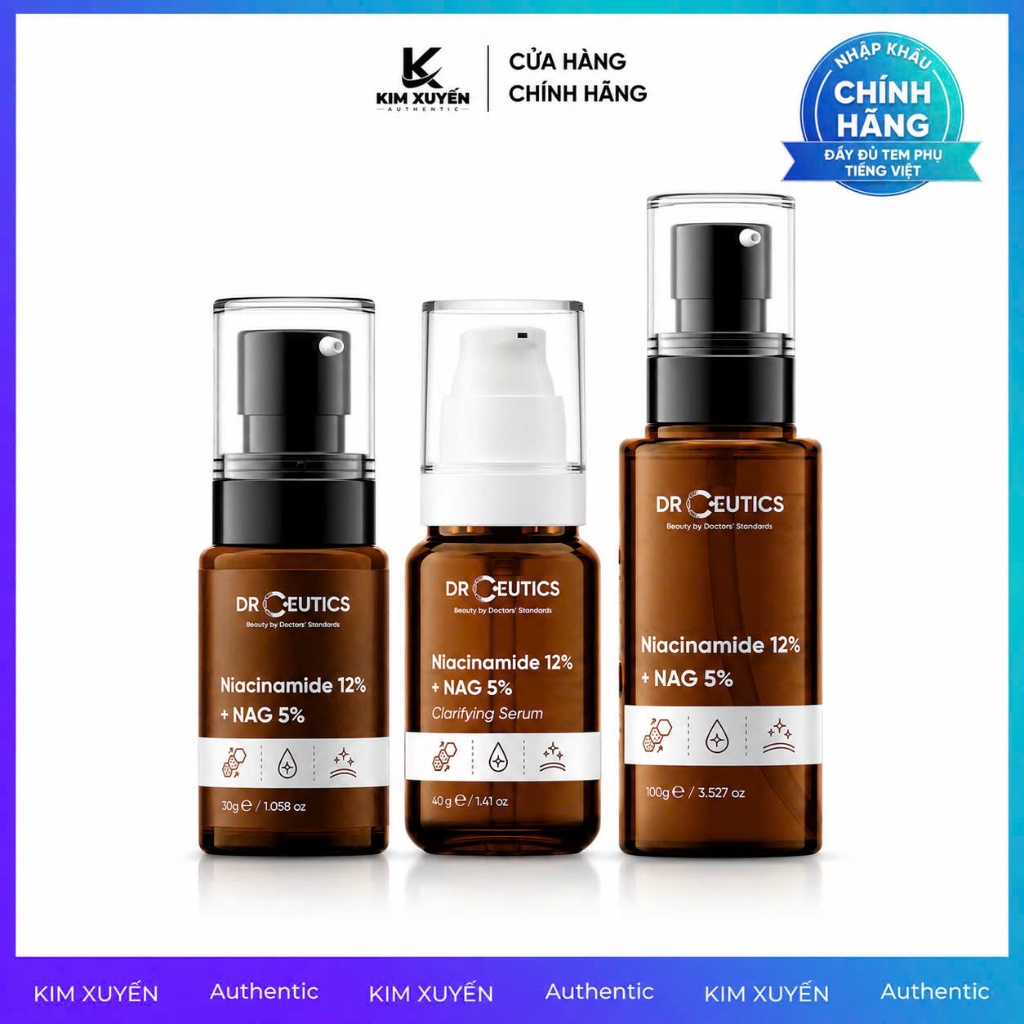 [B3 12%] Serum Dr Ceutics B3 Niacinamide 12% + NAG 5% 30G / 40G / 100G