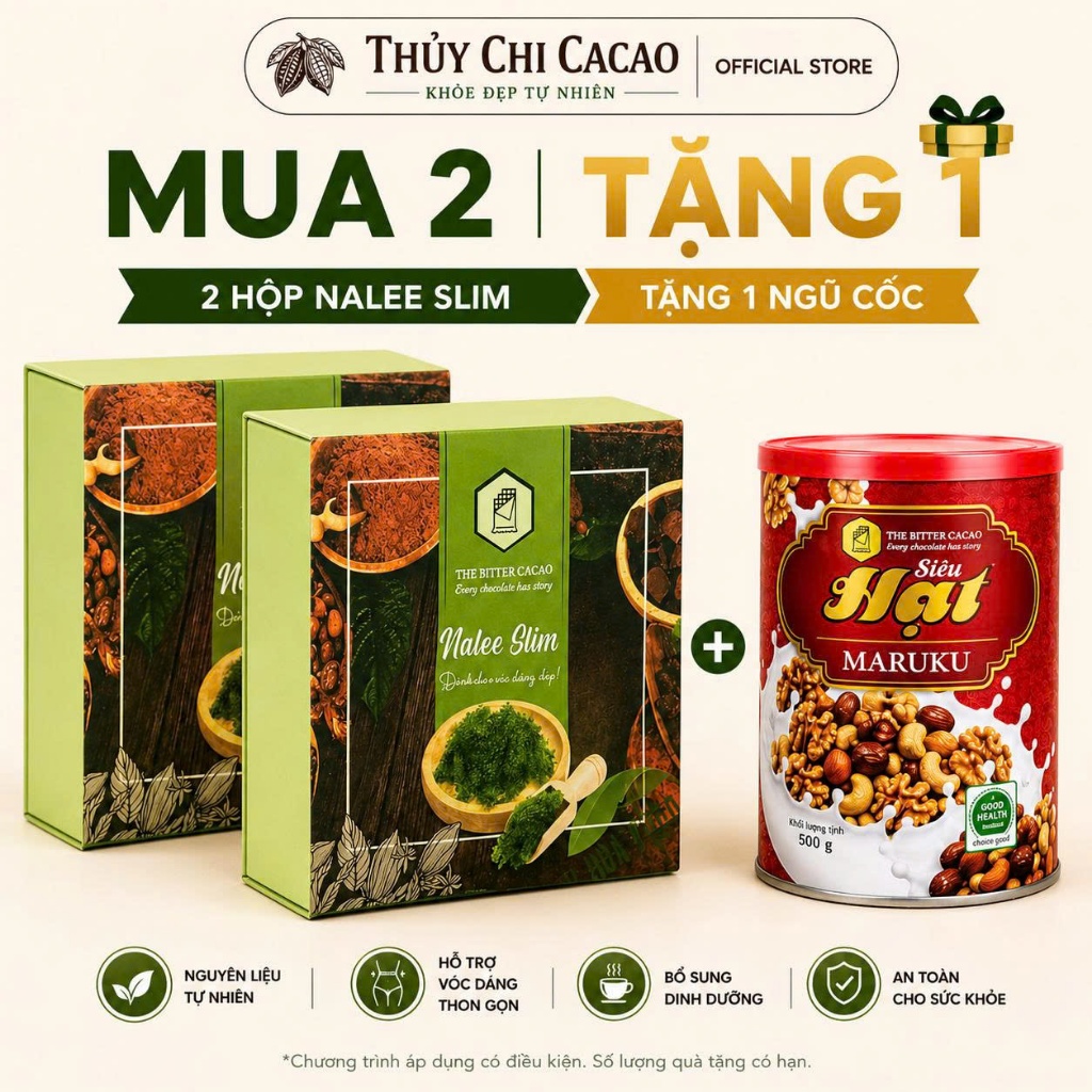 COMBO MUA 2 HỘP NALEE SLIM TẶNG 1 NGŨ CỐC SIÊU HẠT