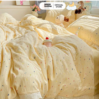 Chăn Hè Cotton In Hoa Viền Bèo Phong Cách Điệu Đà Vintage Hàn Quốc Mềm Mại Thoáng Khí Mát Dịu , Chăn Rộng 2m3x2m
