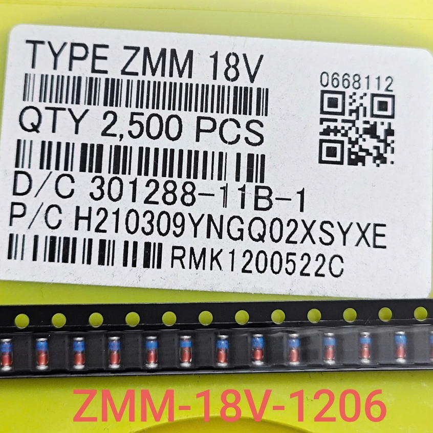 (Combo 10 con) Diode Zener ZMM18 SMD 1206 LL34 hình trụ ống thuỷ tinh Diode Zener 18V 0.5A (Combo)