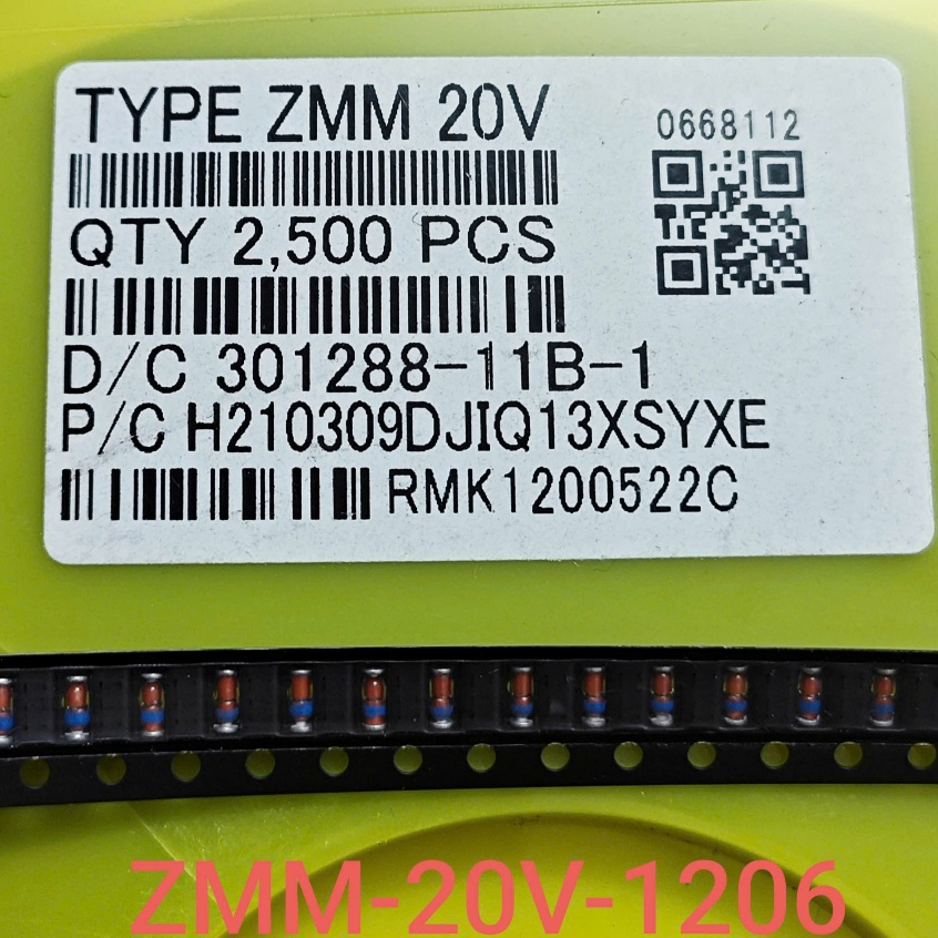 (Combo 10 con) Diode Zener ZMM20 SMD 1206 LL34 hình trụ ống thuỷ tinh Diode Zener 20V 0.5A (Combo)