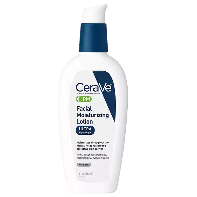 Sữa dưỡng ẩm đêm CeraVe PM, phục hồi ceramide, cấp ẩm thoáng mát, sữa dưỡng dịu nhẹ 89ml
