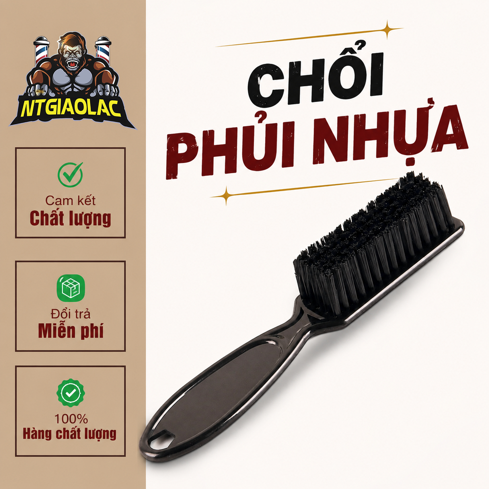 Chổi phủi tóc Barber Fade skin Nhỏ Gọn Lông Mềm Cho Thợ Cắt Tóc