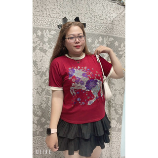 ( BIGSIZE 60-90kg ) ÁO NGỰA đính đá CHẤT THUN BORIP CO GIÃN