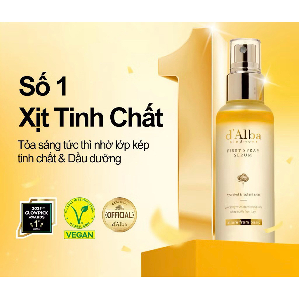[D’alba Korean] Serum dạng xịt d'Alba First Spray Serum 100ml