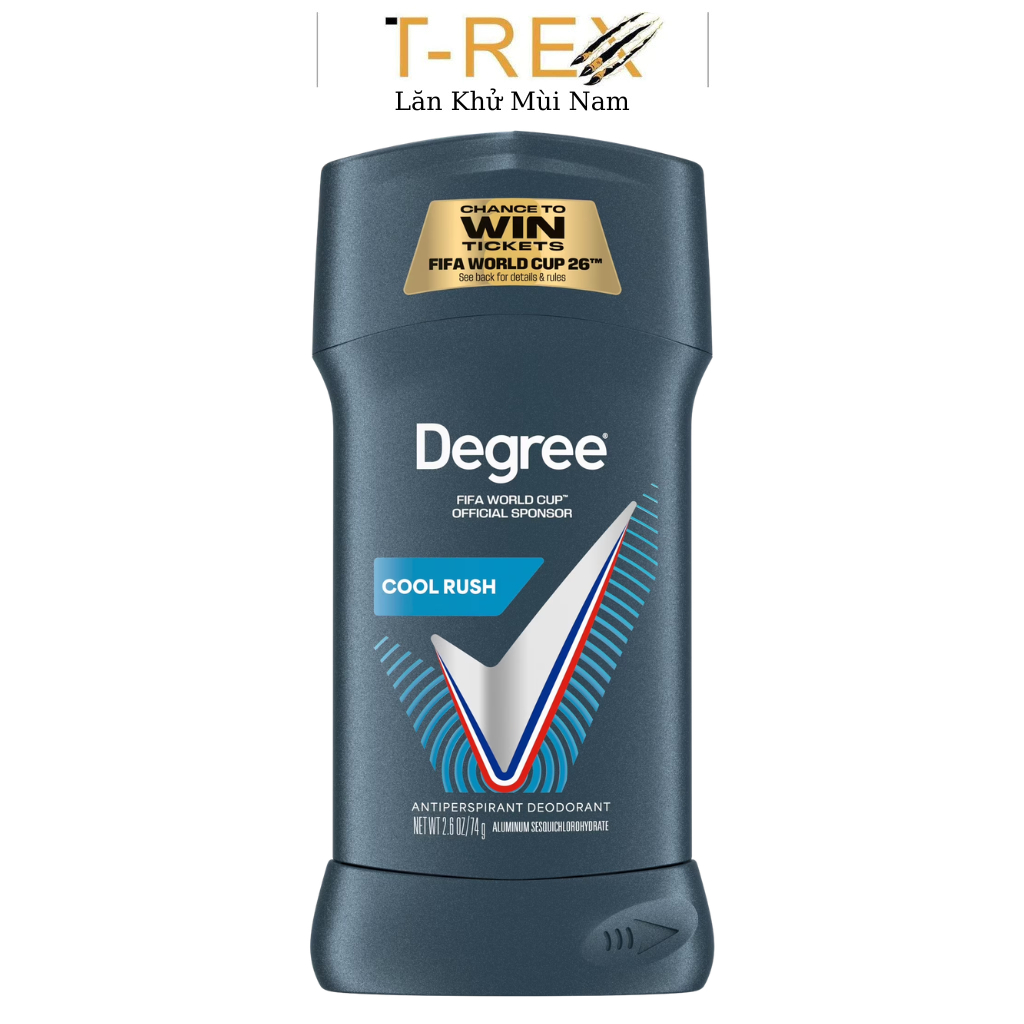 Lăn Khử Mùi Degree Men Advanced Cool Rush 76Gr (Sáp Trắng)