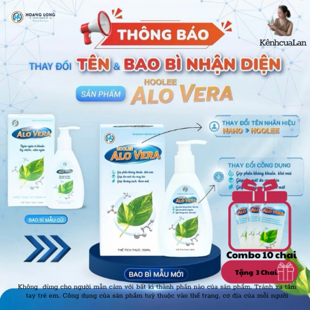 [MUA SỈ] Dung Dịch Vệ Sinh Hoolee Alovera - Hỗ Trợ Điều Trị Viêm Nhiễm Phụ Khoa Nam Nữ - Chai 150ml