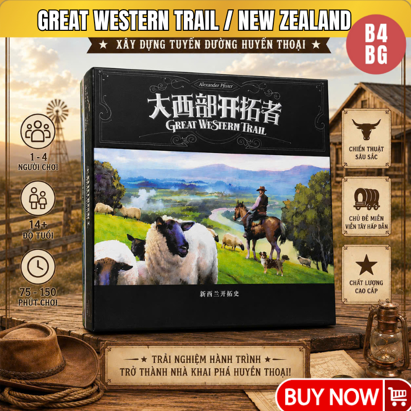 Great Western Train: New Zealand phiên bản tiếng trung 1-4 người chơi B4KIDS