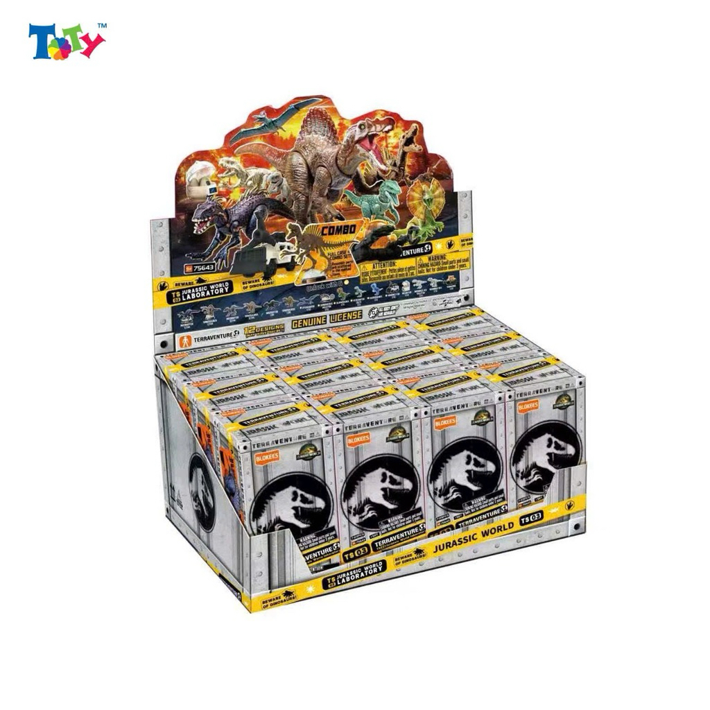 12 Box Mô Hình Hộp Mù Fullset - Jurassic World - Terraventure - TS03 - Blokees - EJ03