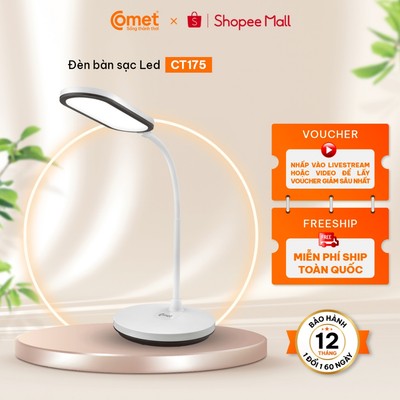 [ShopeeVIP] Đèn Học LED Comet CT175 5W Để Bàn Làm Việc,Cảm Ứng,Chống Cận Thị 3 Màu Ánh Sáng