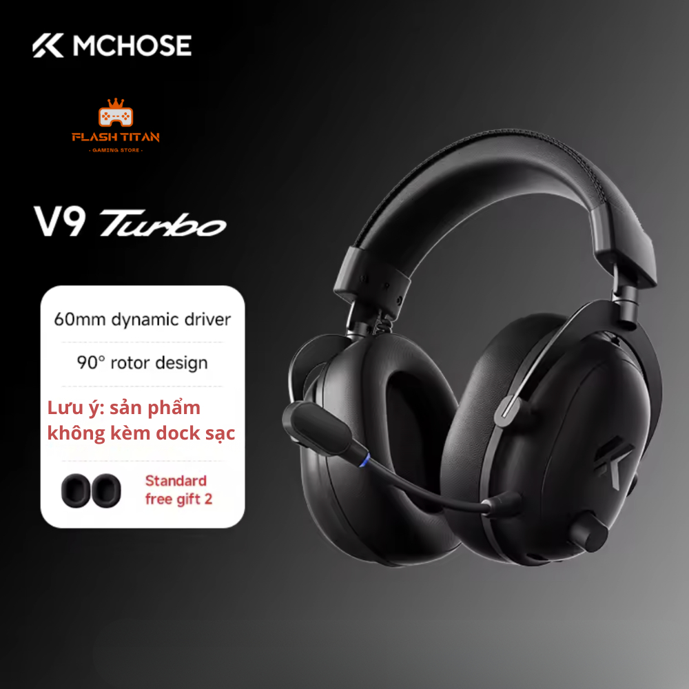 Tai nghe Gaming Cao Cấp Mchose V9 Turbo Âm Thanh Chân Thật - Độ Trễ Cực Thấp - Mic Khử Tiếng Ồn - Hỗ Trợ Chơi Game FPS | BigBuy360 - bigbuy360.vn