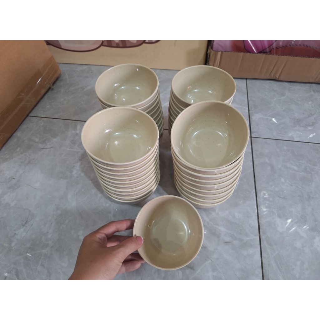 COMBO 10 BÁT/CHÉN NHỰA CƠM MELAMINE, CHÉN ĂN CƠM