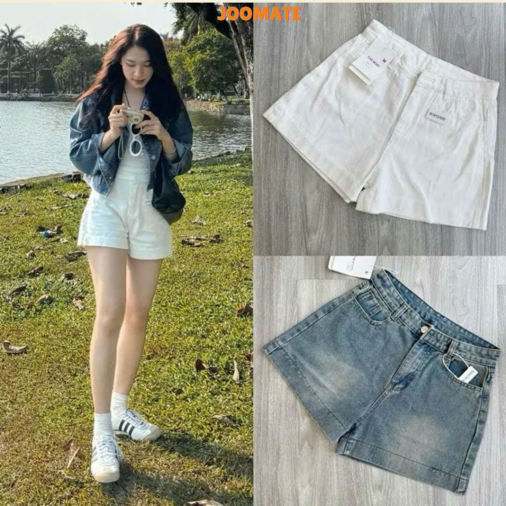 Quần Short Jean Nữ Cạp Cao Hari Chất Denim Đẹp Tôn Dáng Phong Cách Trẻ Trung
