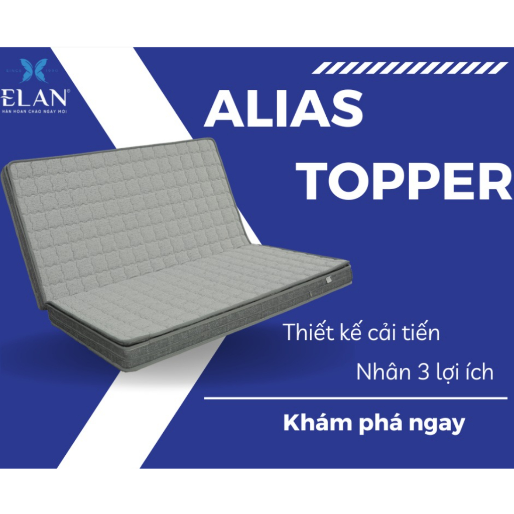 ELAN - Đệm Bông Ép Alias Topper (12cm)