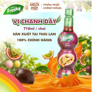 Siro Pha Chế Trái Cây Freshy Vị Chanh Dây - Chai 710ml - Nguyên Liệu Pha Chế