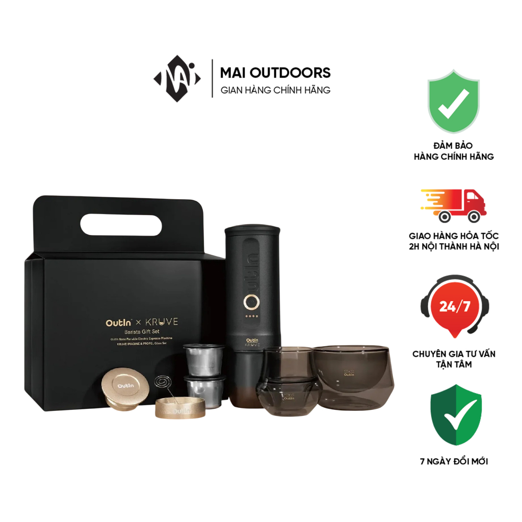 Set máy pha cà phê Outin Nano OutIn x KRUVE Barista Gift Set