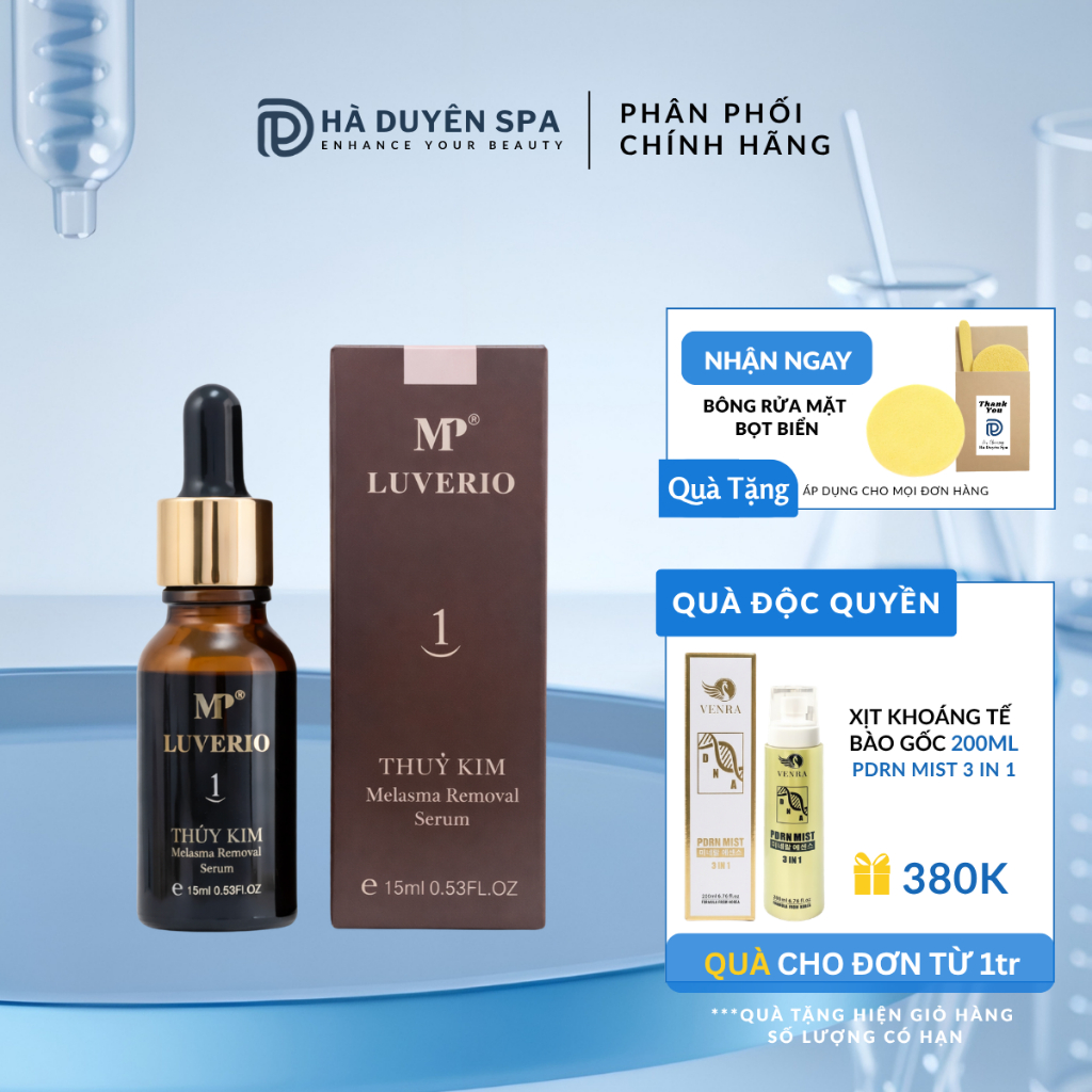 Thuỷ kim 1 - Tinh chất xoá nám mụn Luverio số 01 MP1 15ml