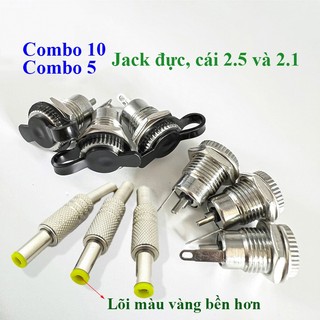 [10 cái] Jack đực, cái 5.5x2.5 và 5.5x2.1 chịu dòng tải cao