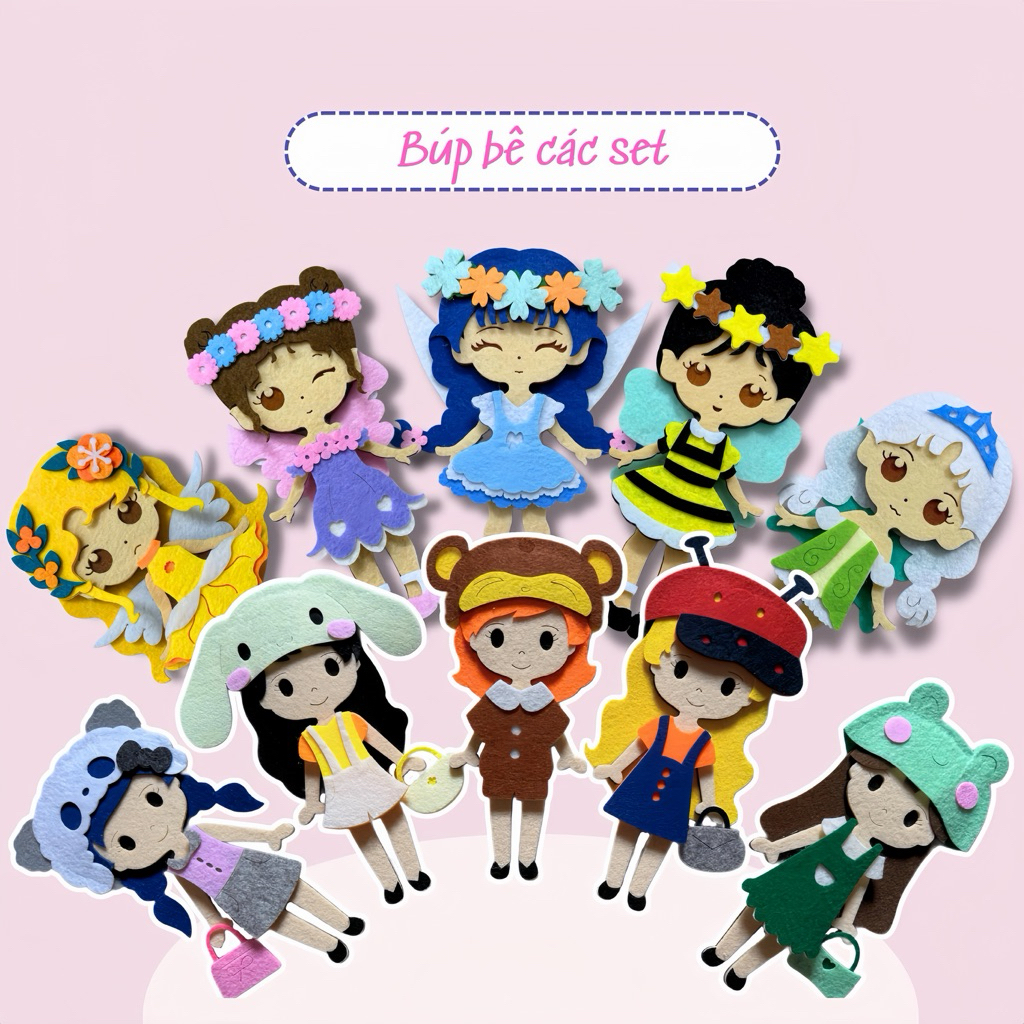 Búp bê nữ 16cm không kèm quần áo - Búp bê Kuromi, Búp bê Melody, Búp bê Công Chúa, Búp bê Tiên Nữ, B