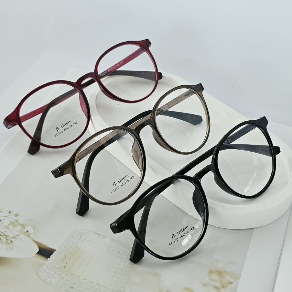 Gọng Kính Cận β-Ultem Thời Trang MAXU Optical Hình Oval,Siêu Dẻo, Siêu Nhẹ FC310