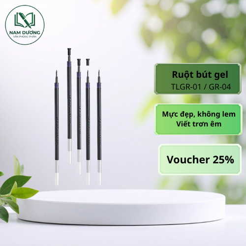 Ruột bút gel Thiên Long GR-01 / GR-04 – Mực đẹp, không lem, viết trơn êm | Nam Dương