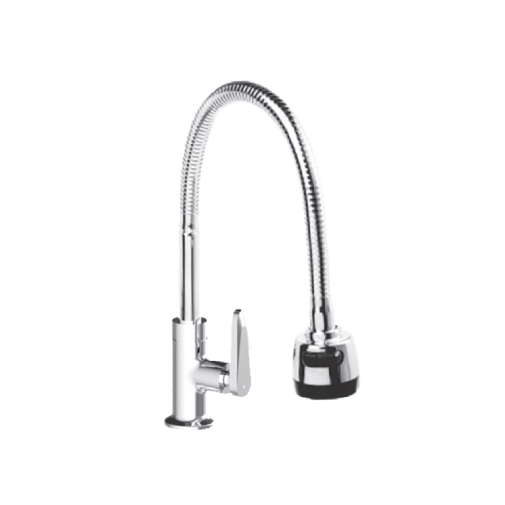Vòi bếp lạnh LUXTA L3101T3B Cần bẻ, cần xoay 360 độ chật liệu đồng thau mạ crome cao cấp