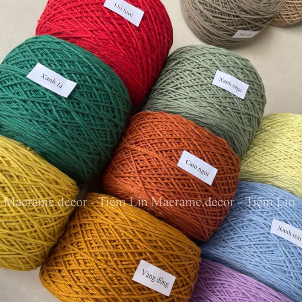Dây thừng cotton macrame 2mm