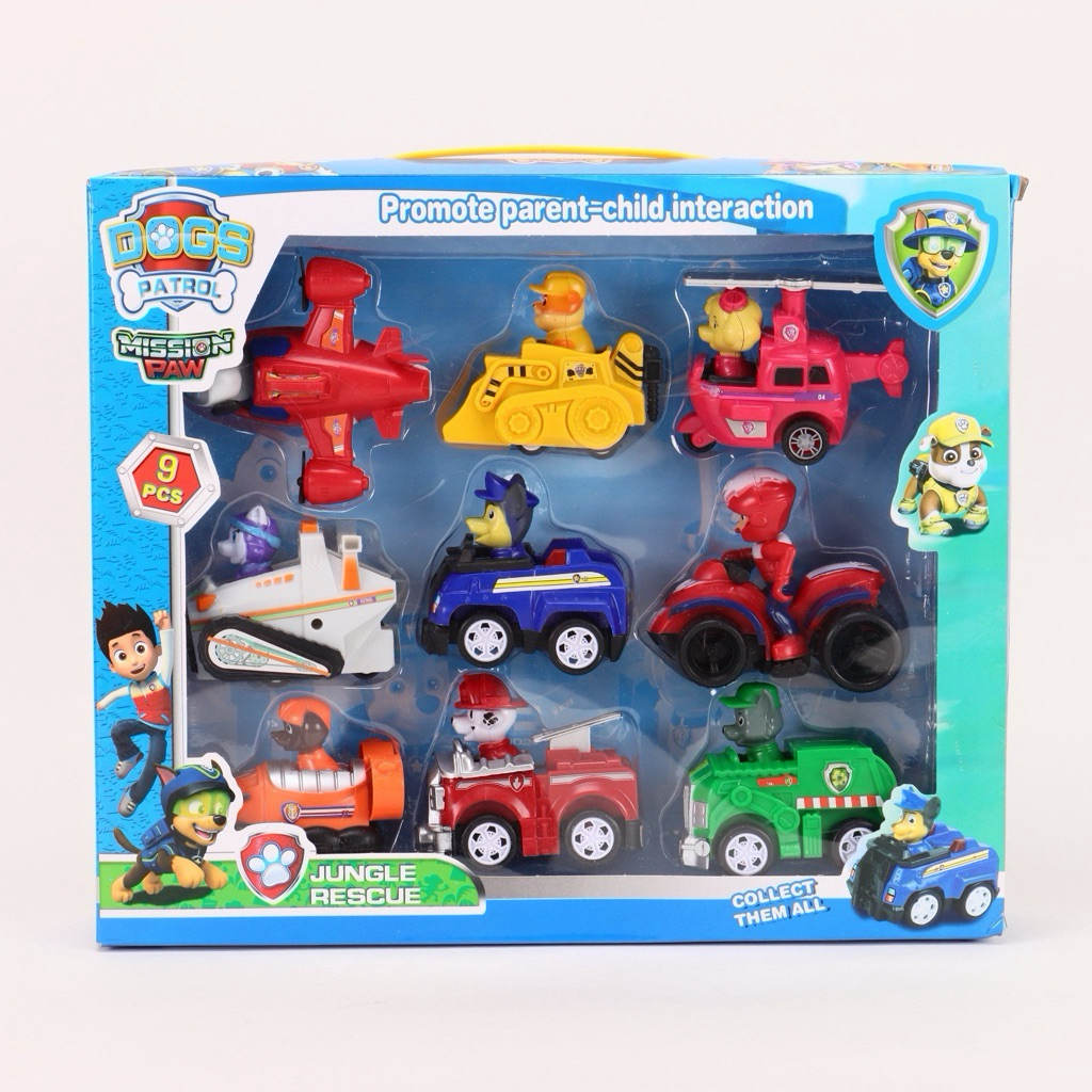 Đồ Chơi Chó Cứu Hộ Paw Patrol 9 Món (Dogs Patrol - Jungle Rescue) Cho Bé
