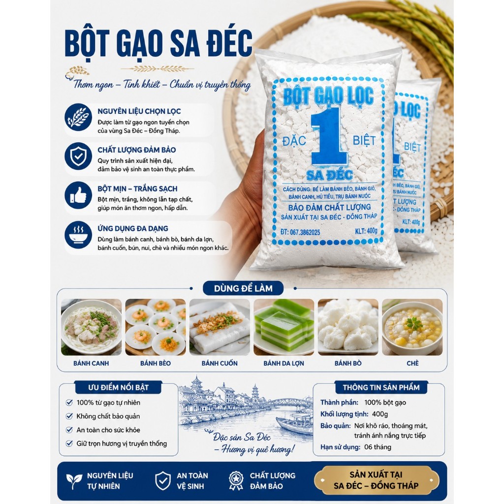 Bột Gạo Sa Đéc - Làng Nghề Truyền Thống