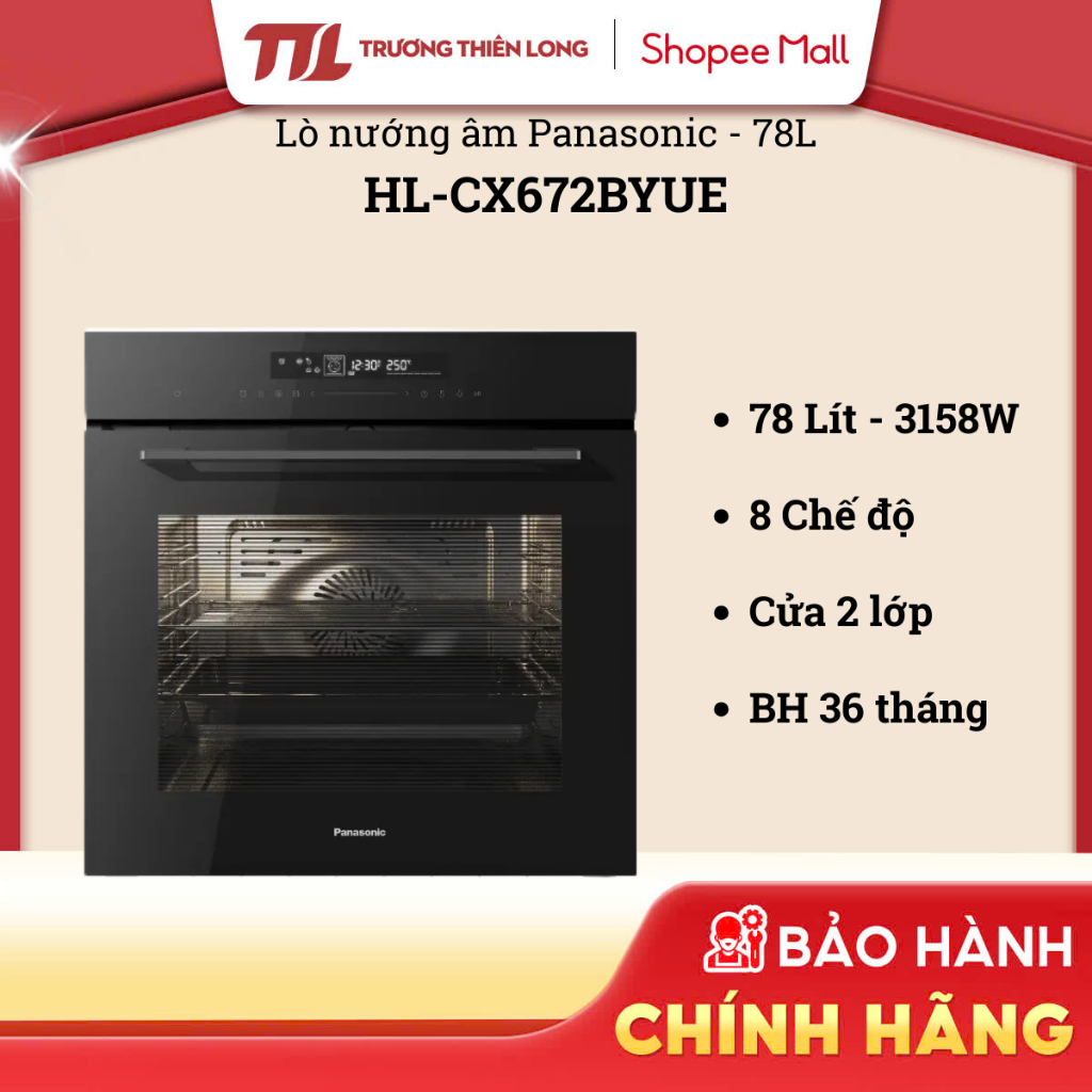 HL-CK632BYUE | HL-CX672BYUE - Lò Nướng Âm Tủ Panasonic 78 Lít [TOÀN QUỐC]